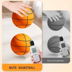 Nero Silent Ninja Basketball Indoor Dribbling Silent Bouncing (Size 3) 7 Inches Training Ball High Bounce