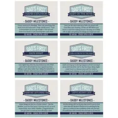 Big Dot of Happiness Daddy's First Milestones - Decorations for Men - 6 Beer Bottle Label Stickers and 1 Carrier
