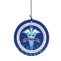 Dicksons Cobalt Blue Caduceus 35 inch Aluminum Wind Chime Noisemaker