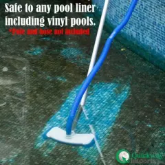 Quickway Imports Weighted Manual Swimming Pool Vacuum Head with Swivel Hose Connector Flexible Side Brush for Pool Maintenance Use