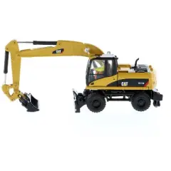 CAT Caterpillar M318D Wheeled Excavator with Operator "High Line" Series 1/87 (HO) Scale Model by Diecast Masters