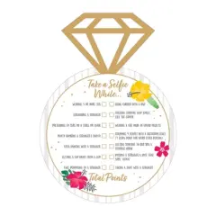 Big Dot of Happiness Last Luau - Selfie Scavenger Hunt - Tropical Bachelorette Party and Bridal Shower Game - Set of 12