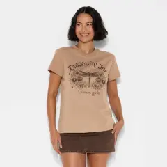 Women's Dragonfly Inn Short Sleeve Graphic T-Shirt - Brown