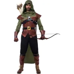 Joyfy Boys&rsquo; Robin Hood Halloween Costume - Green Renaissance Robin Outfit Set for Kids Halloween Role Play Dress Up Parties