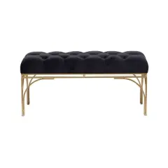 Rectangular Glam Velvet Bench - Olivia & May