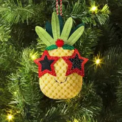 5" Christmas Fabric Pineapple Fruit Ornament - Wondershop&trade;