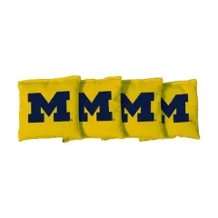NCAA Michigan Wolverines Corn-Filled Cornhole Bags Yellow - 4pk