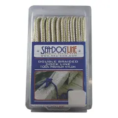 Sea Dog 302110020G/W1 Double Braided Nylon Dock Line Boat Equipment and Parts