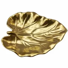 Jiallo Botanic Collection Titanium Porcelain   Leaf plate 9"