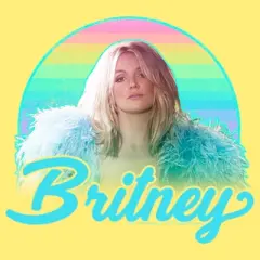 Junior's Britney Spears Rainbow Star Racerback Tank Top