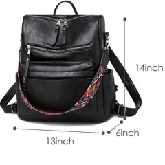 Backpack Purse for Womens Waterproof PU Leather Backpacks