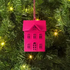 Christmas Metal Hot Pink House Ornament - Wondershop&trade;
