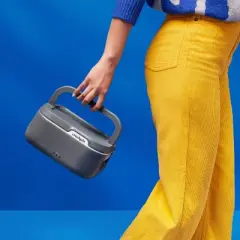 Crock-Pot GO Portable Food Warmer, Electric Lunch Box with Detachable Cord: Stainless Steel, Dishwasher-Safe, 60W, Gray