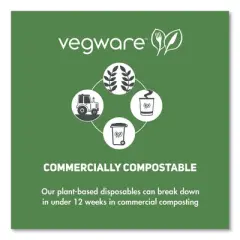 Vegware 89 Series Hot Cup Lids, Fits 89-Series Hot Cups, White, 1,000/Carton