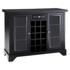 LaFayette Sliding Top Bar Cabinet - Black - Crosley