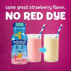 PediaSure Grow & Gain Kids' Nutritional Shake Ready-to-Drink Bottles, Strawberry, 8 fl, Case of 24