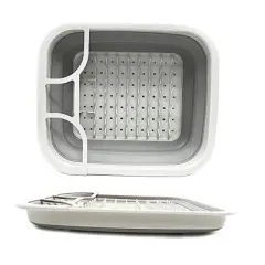 SAMMART Collapsible Dish Drainer with Drainer Board
