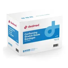 Dealmed 6" Conforming Stretch Gauze Bandages, 4.1 Yards Stretched, 6/Box, 8 Bx/Cs
