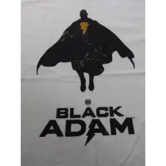 Black Adam Silhouette Image with Logo White T-Shirt Toddler Boy to Youth Boy