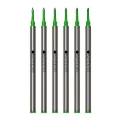Monteverde Rollerball Pen Refill Medium Point Green Ink 6 Pack (W233GN)