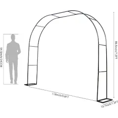 Metal Garden Arch Trellis, Flower Rack Climbing Arbor Flower Rack, Iron Plant Rack for Flower, Climbing Vine Vegetable, Fruit and Lawn