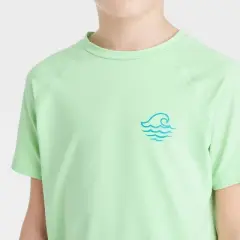 Boys' Short Sleeve Rash Guard Swim Shirt - art class&trade; Green