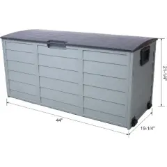75 Gallon wheeled deck storage box for outdoor storage of terrace furniture, outdoor mats, garden tools, and swimming pool toys