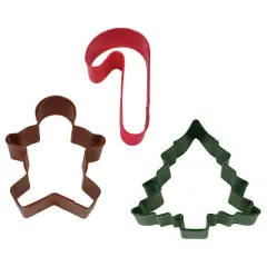 R&M International Color Christmas 3 Piece Cookie Cutter Set