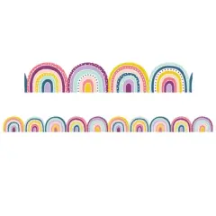 Teacher Created Resources&reg; Oh Happy Day Rainbows Die-Cut Border Trim, 35 Feet, 6 Packs