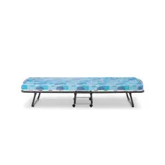 Twin Roma Folding Bed Blue - Linon