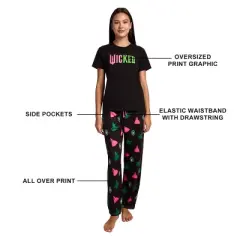 Wicked Glinda & Elphaba Silhouettes Women&rsquo;s 2-Pack Pajama Set