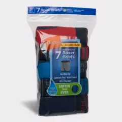 Hanes Boys' 7pk Boxer Brief - Colors May Vary