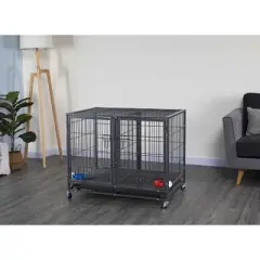 Go Pet Club 37" or 44" Long Heavy Duty Stackable Dog Crate NY-37