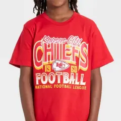 Boys' Kansas City Chiefs Oversized Short Sleeve Graphic T-Shirt - Red