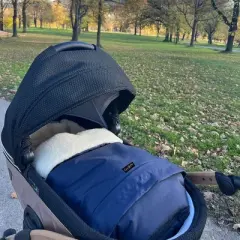 Cover Baby 0-3 Years Scandinavian Organic Wool Adjustable Footmuff in Navy