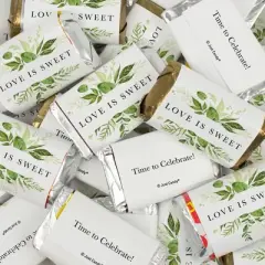 Wedding Candy Chocolate Party Favors by Just Candy (Hershey's Kisses, Miniatures or Both)  - Botanical