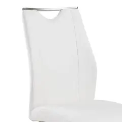 Set of 2 Evelyn Dining Chair White/Steel Finish - Armen Living