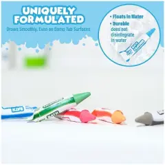 Tub Works Smooth Bath Crayons Bath Toy, 24 Pack