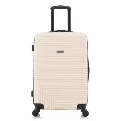 InUSA Resilience Lightweight Hardside Large Checked Spinner Suitcase
