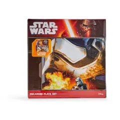 Seven20 Star Wars Melamine Plate Set - 4 Pieces - Stormtrooper, Kylo Ren, and BB8