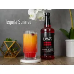 LAVA Premium Grenadine Syrup made with Pomegranate Juice, 100% Sugar, Large 33.8oz (1-Liter), No Artificial Sweeteners, Flavors, or Colors