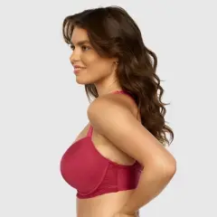 Paramour Women's Carolina Seamless Plunge Contour Bra with Lace T-Back