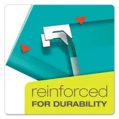 Pendaflex Reinforced Hanging Folders 1/5 Tab Letter Aqua 25/Box 415215AQU