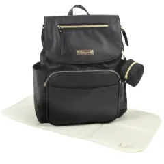 Baby Essentials Vegan Leather Diaper Bag - Black