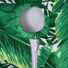 Design Imports  Banana Leaf Outdoor Tablecloth With Zipper 60X84