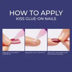 KISS Products Gel Fantasy Allure Fake Nails - MoonBeam - 33ct