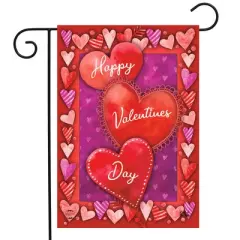 Briarwood Lane Garden Flag 12x18 For Outdoor Valentine's Heart Trio For Valentine's Love Garden Flag Flags For Outside