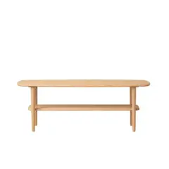 Christopher Knight Home Eartha Oak Rectangular Solid Wood Coffee Table with Shelf