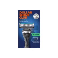 Dollar Shave Club 6-Blade Men's Razor Starter Set - 1 Handle + 2 Cartridges