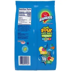 Airheads Sour Mini Bars Gusset Candy Bag - 10oz